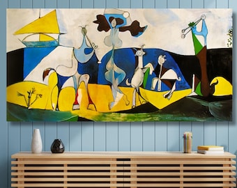 パブロ・ピカソ「人生の喜び」1945年 キャンバスアートプリント、近代