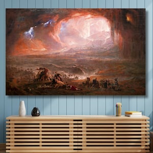 Destruction of Pompeii and Herculaneum by John Martin, John Martin Artworks Canvas Print, John Martin Canvas Wall Decor,John Martin Wall Art