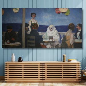 Panoramic Edward Hopper Soir Bleu (1914) Canvas Print Wall Art,American Artist,Edward Hopper Poster,Hopper Painting,Print ,Wall Design
