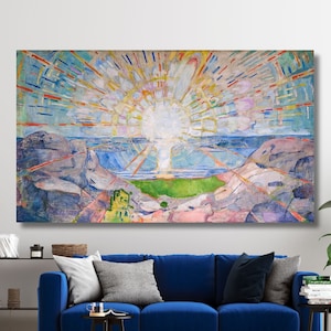 The Sun Canvas Print, Edvard Munch Wall Art, Solenintro Canvas Art, Edvard Munch Canvas Painting, Edvard Munch Sun Print, Canvas Home Decor