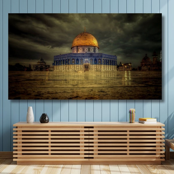 Masjid Al Aqsa Poster Print Art,Masjid Al Aqsa Wall Art,Jerusalem Canvas Wall Art,Jerusalem Wall decor,Islamic Wall Art Decor,Islamic Gifts