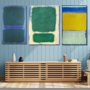 Mark Rothko Set Of 3 Canvas/Poster Art Reproduction, Rothko Reproduction, Abstract Canvas Wall Art, Modern Minimal Art, Rothko Reproduction
