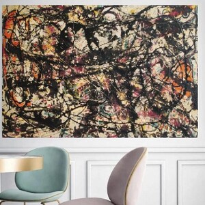 Jackson Pollock Convergence Canvas Art: Abstract Expressionist Print