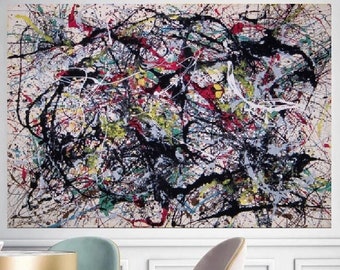 ジャクソン•ポロック 収斂 コンバージェンス 複製原画 ジャクソン・ポロック作「コンバージェンス」 - 抽象アート