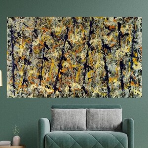 Jackson Pollock Canvas Wall Art,Jackson Pollock Wall Art Print Exhibition Canvas Jackson Pollock Abstract Wall Art,Printable Canvas Decor/32