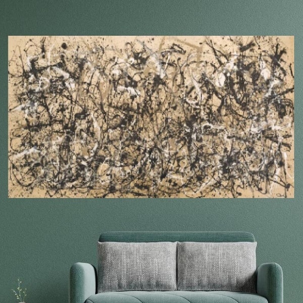 Jackson Pollock Canvas Wall Art Jackson Pollock Autumn Rhythm No. 30 Pollock Exhibition Canvas Jackson Pollock Abstract Wall Art Canvas Deco