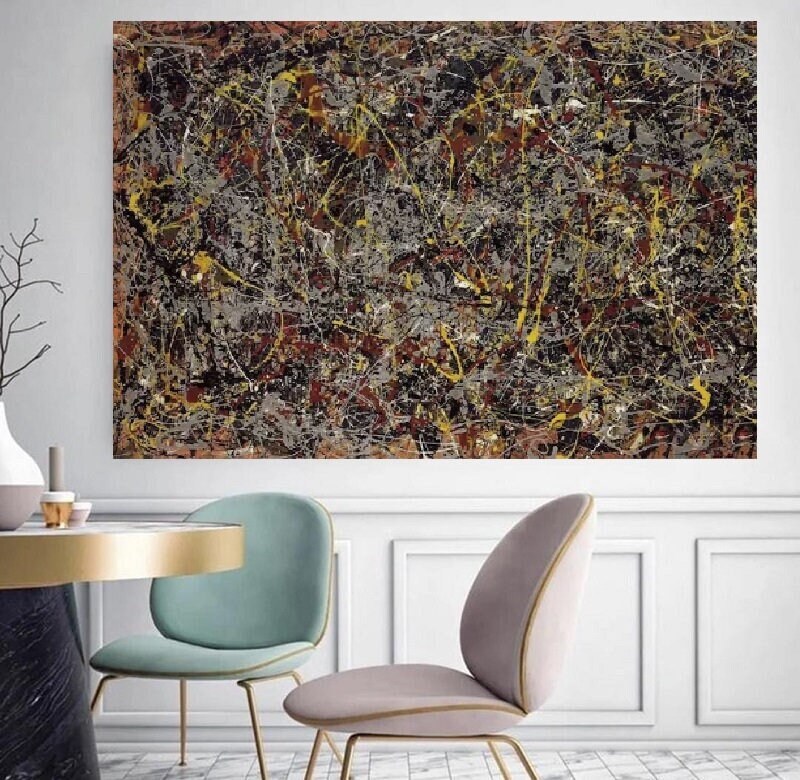 Extra Large Jackson Pollock Canvas Art: Abstract Expressionism - Etsy