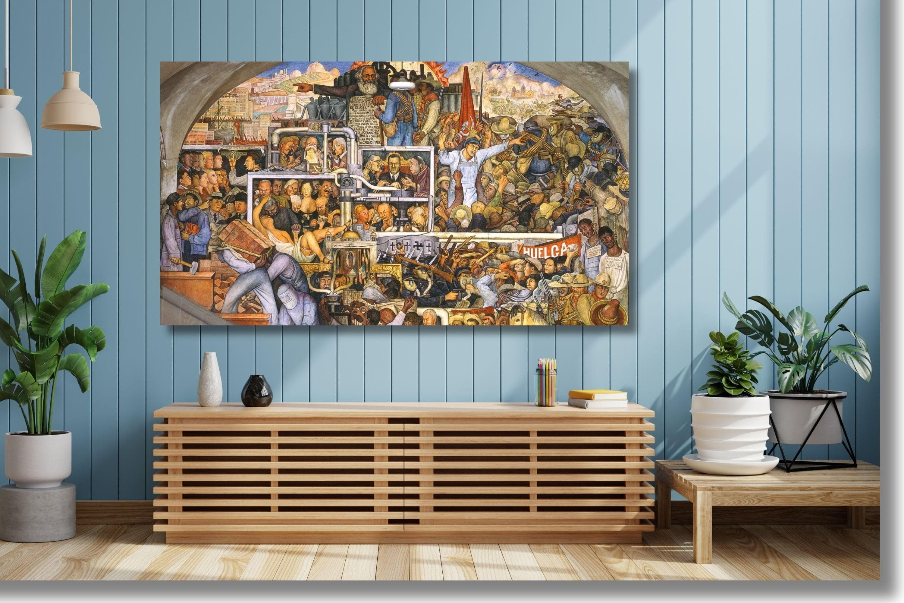 Diego Rivera "History of Mexico" Canvas Print - Historical Art Reproduction