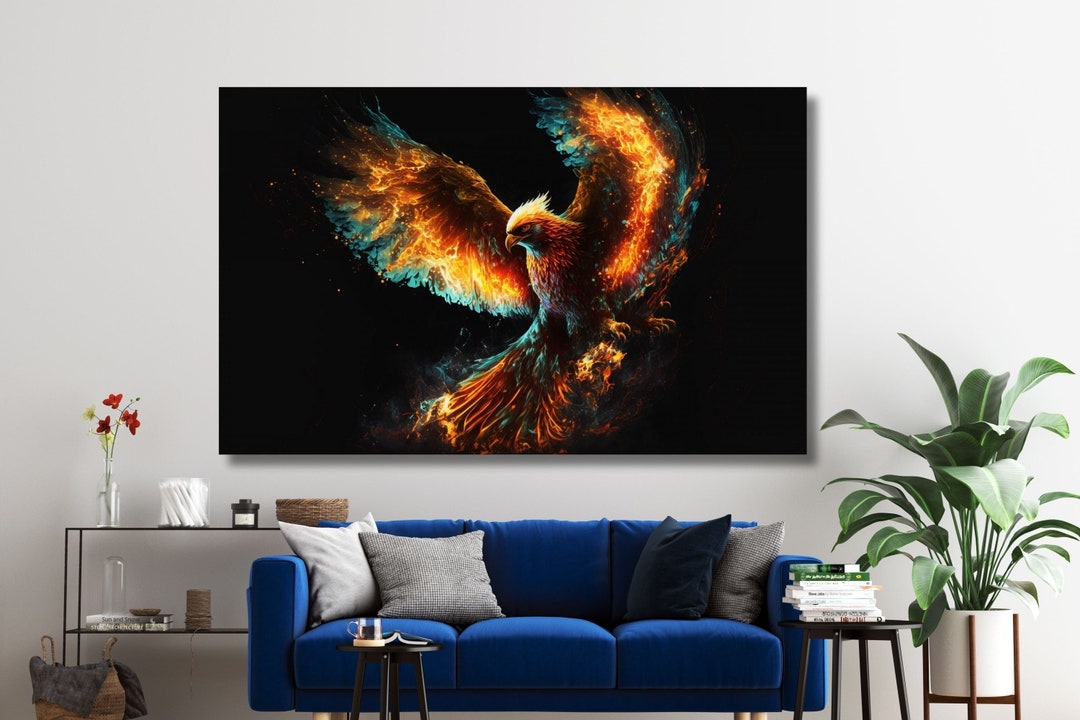 Phoenix Canvas Wall Art, Phoenix Art, Phoenix Wall Decor ,huge Canvas
