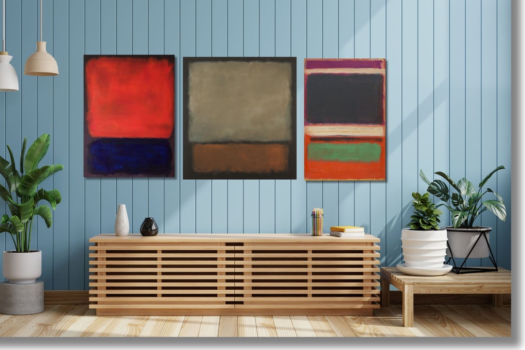 Mark Rothko Set of 3 Canvas Art, Mark Rothko Canvas Prints, Mark Rothko