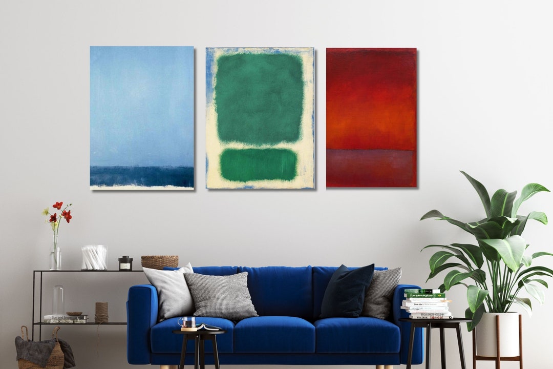 Set of 3 Rothko Painting Poster Print Wall Art, Mark Rothko Poster ...