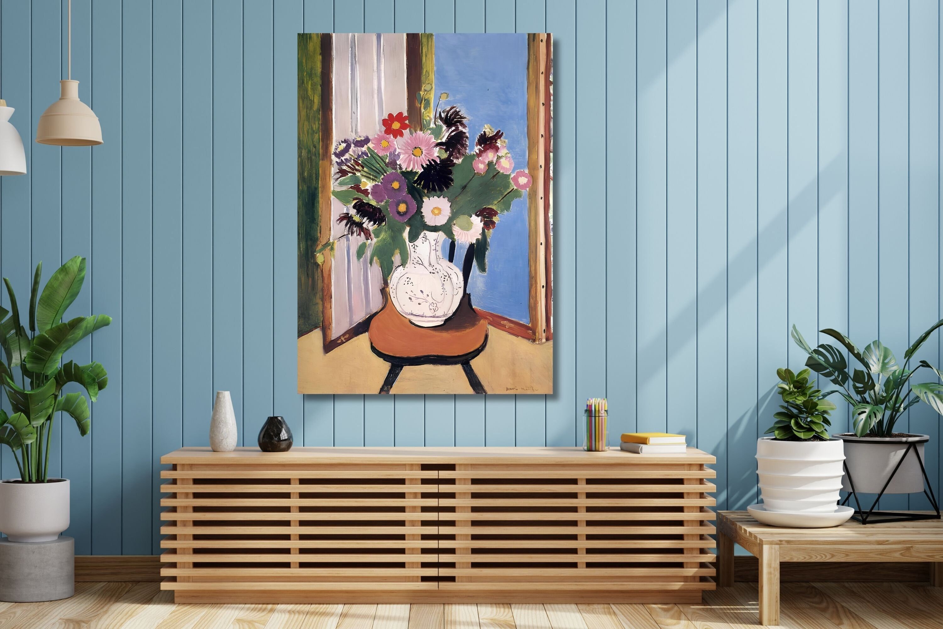 Henri Matisse Poster,Safrano Roses at the Window Henri Matisse Canvas Wall Art Matisse Print,Exhibition Print,Matisse Painting Matiisse art