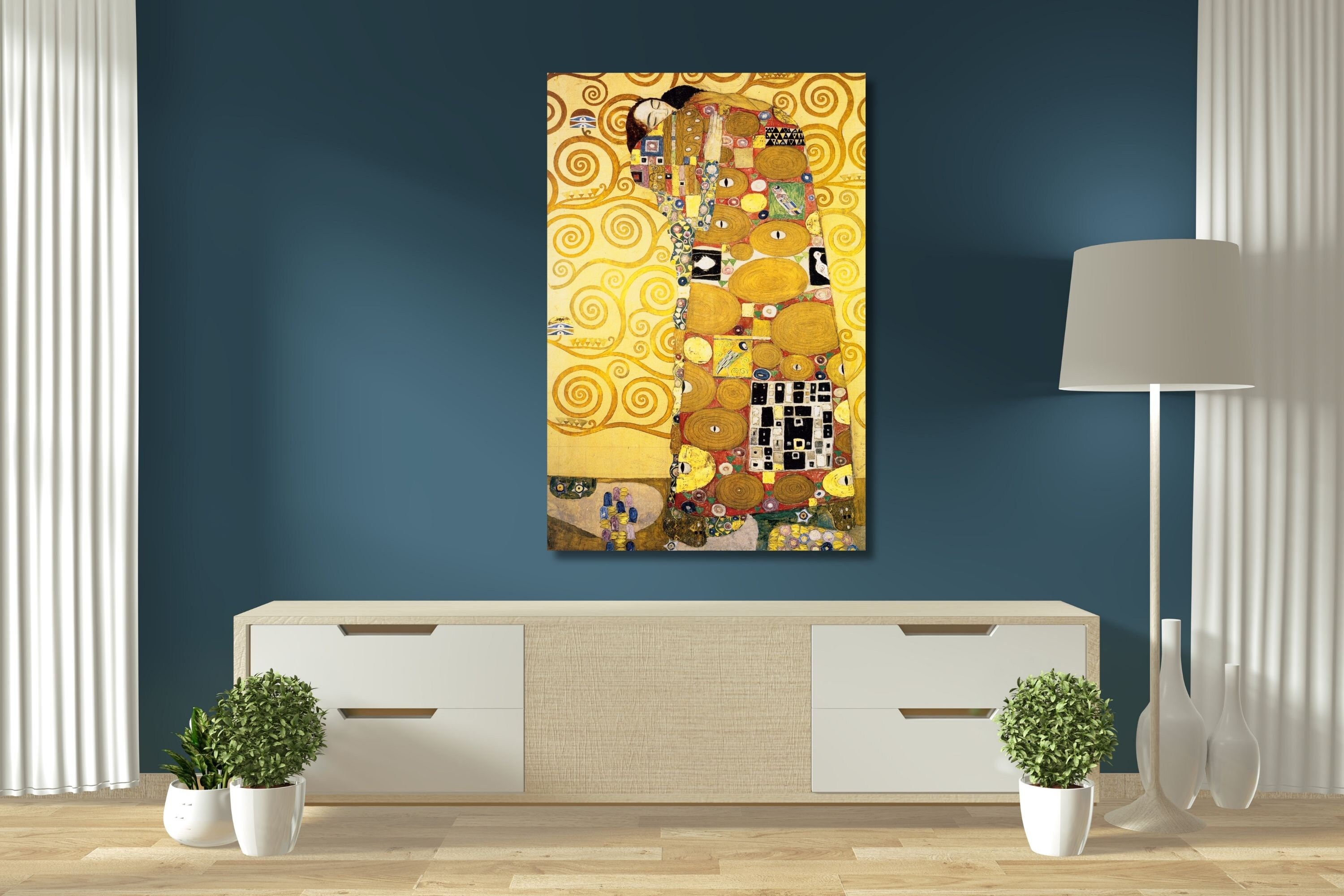 Gustav Klimt Poster gustav Klimt the Embrace 1907 - Etsy