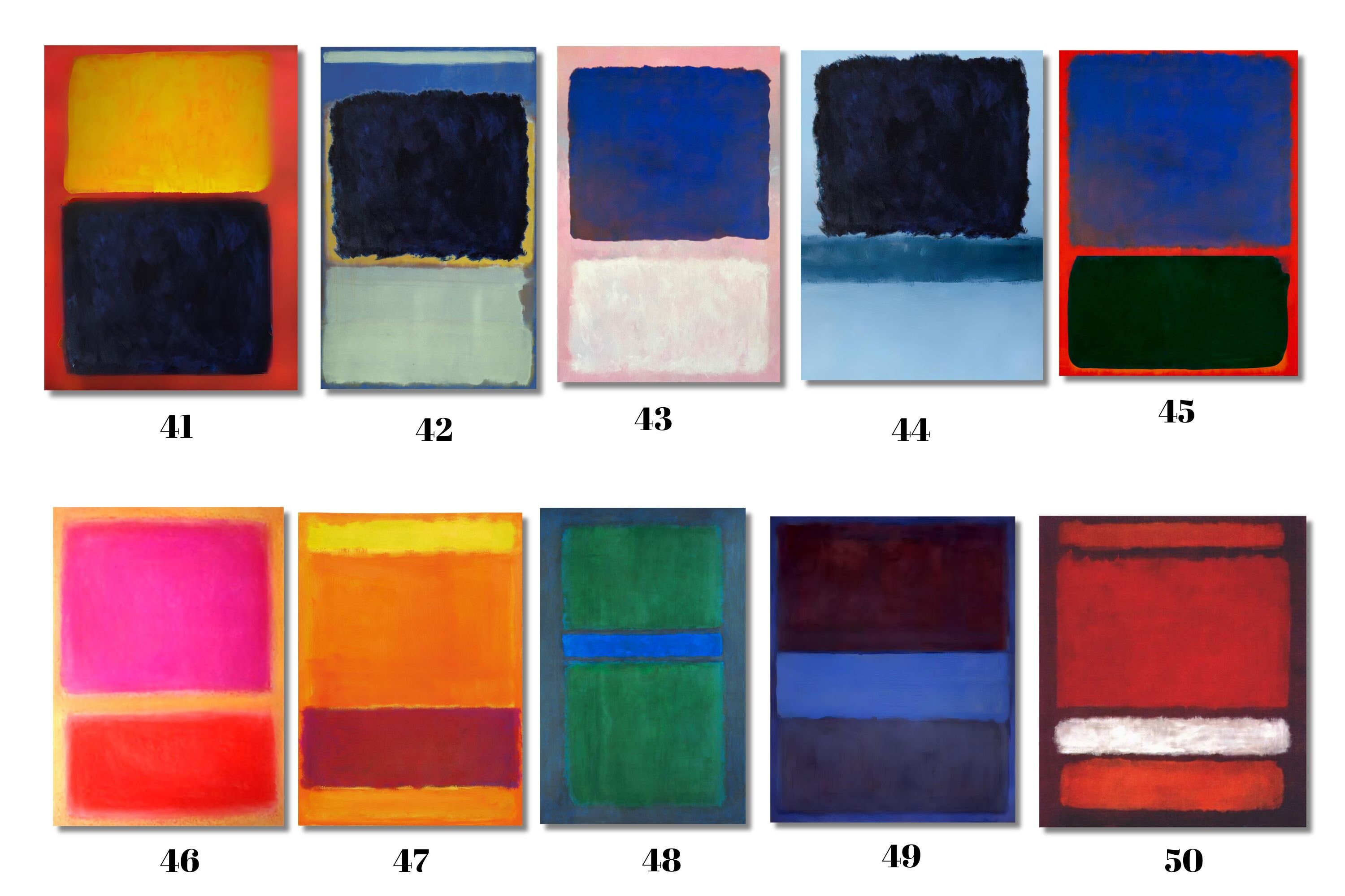 Patterned Rothko Custom Mark Rothko Wall Art Set of 3, Combine Three Rothko Prints ...