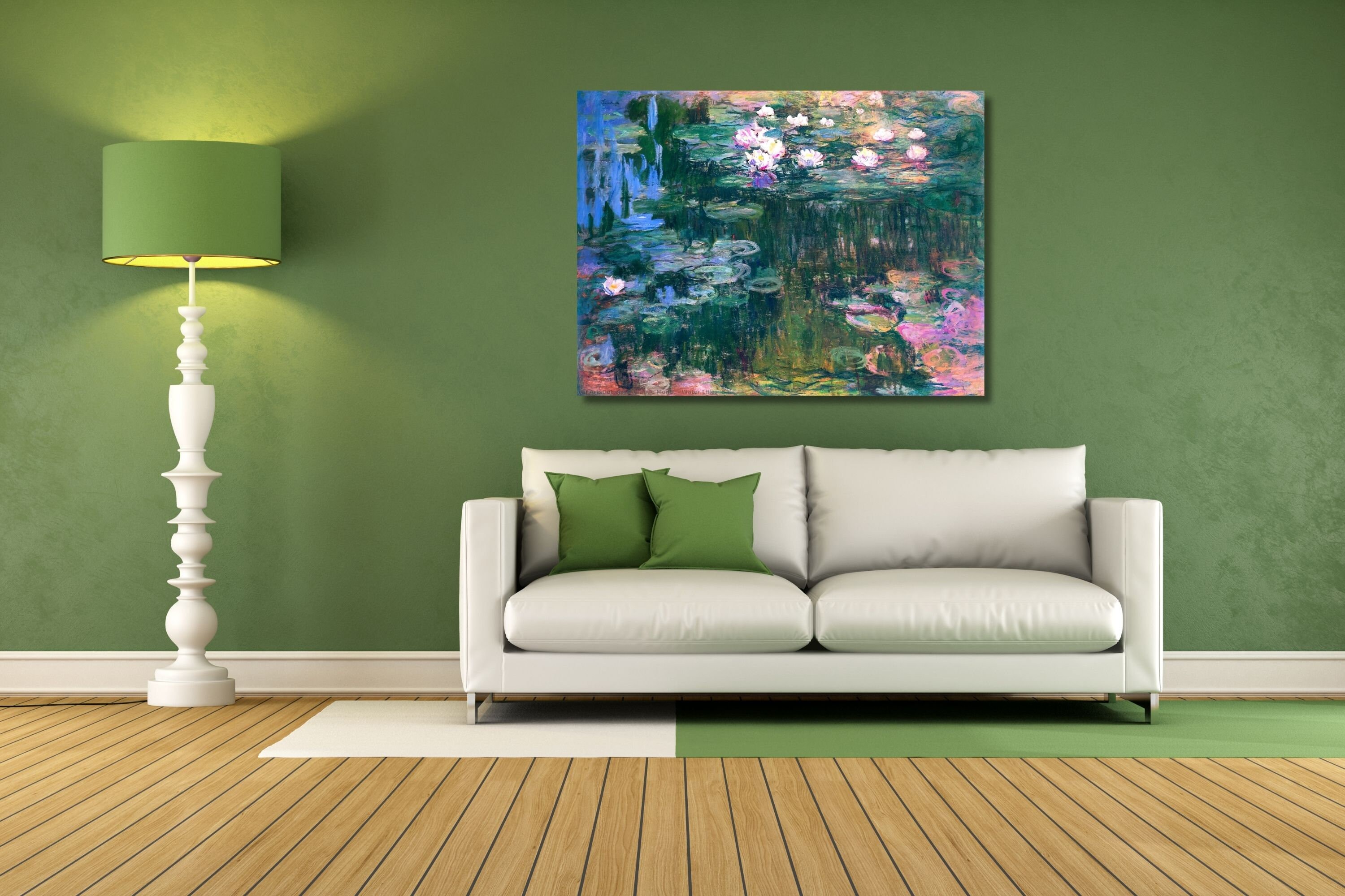 Claude Monet Water Lilies Canvas Wall Art Print,reproduction Wall Decor ...