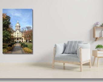 Golden Notre Dame Canvas Art: Home & Office Decor
