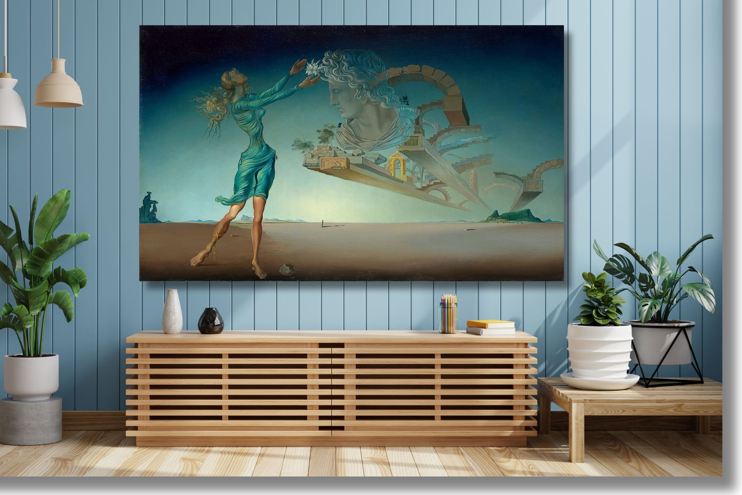 サルバドール・ダリ（砂漠の蜃気楼三部作、1946年）キャンバスポスター