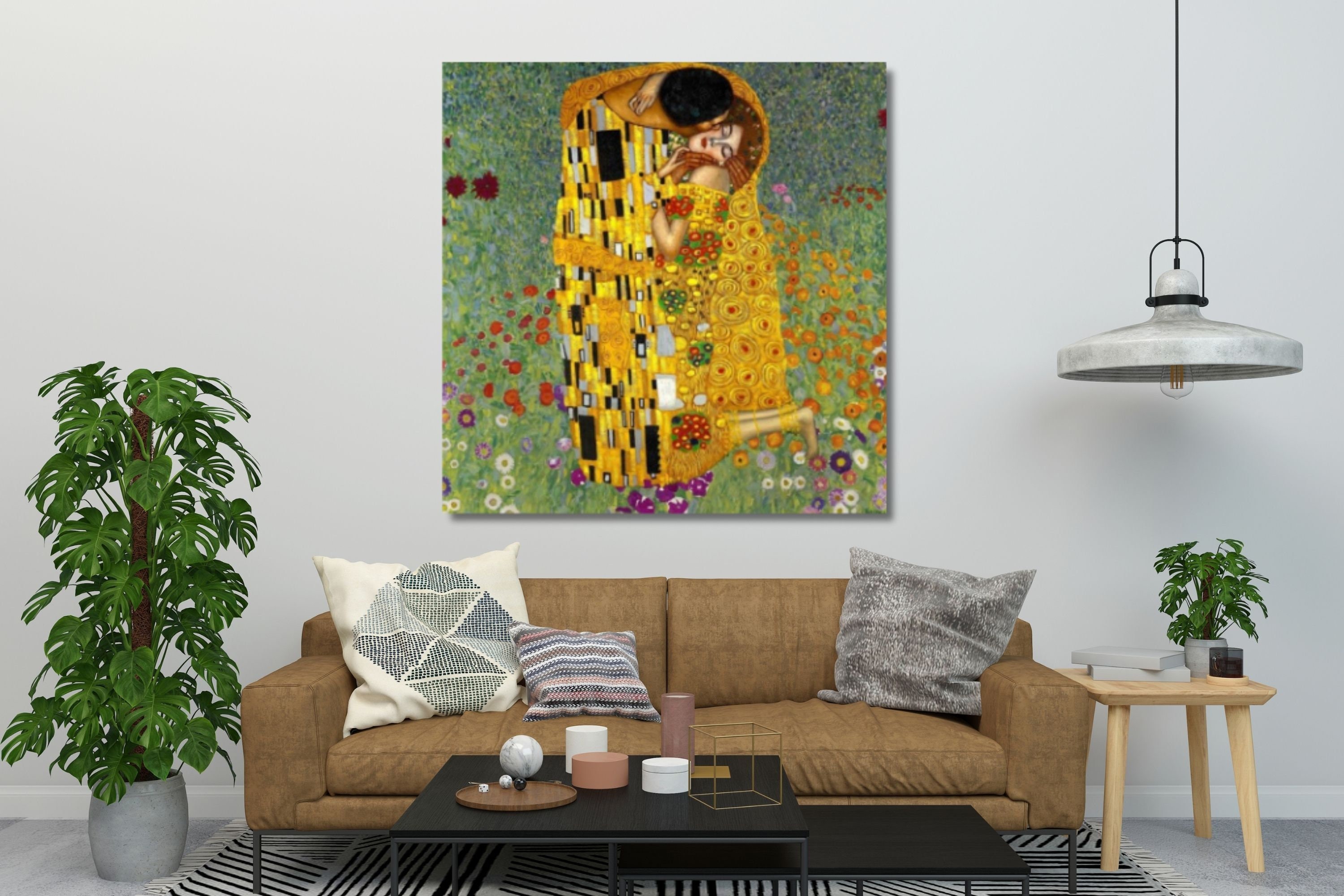 Gustav Klimt Poster Gustav Klimt Kiss Canvas Wall Art Klimt - Etsy
