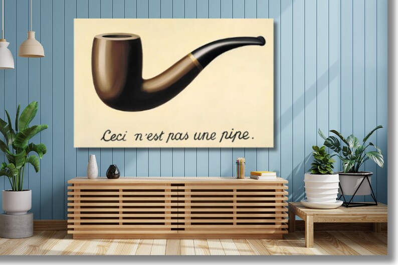 Rene Magritte Ceci n'est pas une pipe affiche toile d'art murale