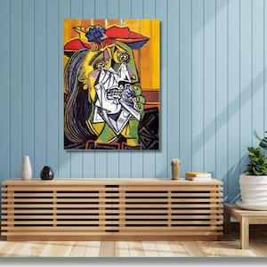 Pablo Picasso DORA MAAR Płacząca kobieta, plakat wystawowy Picassa, wydruk w ramie, obraz Picassa na płótnie, abstrakcyjna sztuka ścienna, wydruki