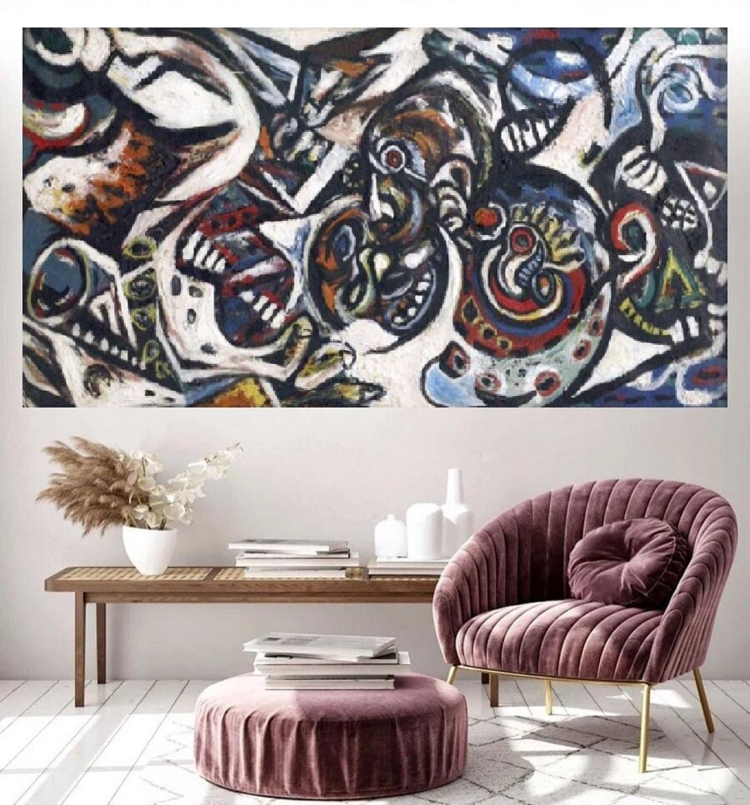 Jackson Pollock Jackson Pollock Birth Wall Art Exhibition Etsy UK