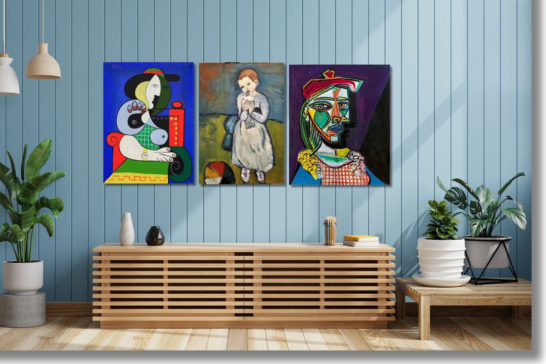 Pablo Picasso Set of 3 Prints, Pablo Picasso Canvas Wall Art Poster ...
