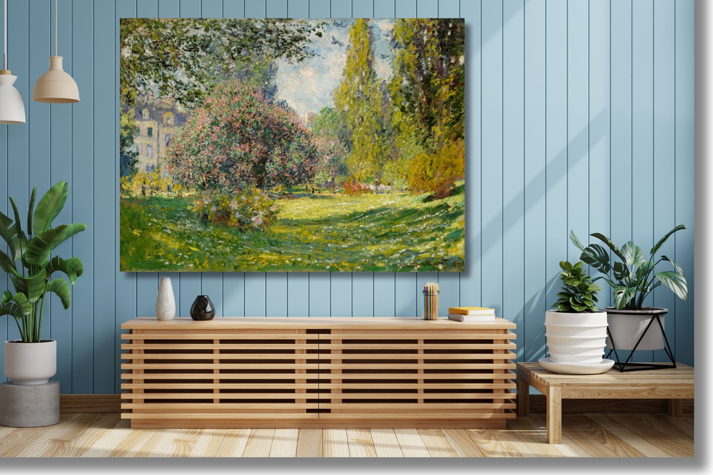 The Park By Claude Monet Giclee Fine Art Print Reproduction On Canvas – Unframed
