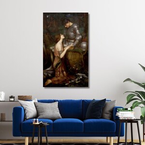 Lamia and the Soldier Canvas Print – Waterhouse Pre-Raphaelite Art Decor