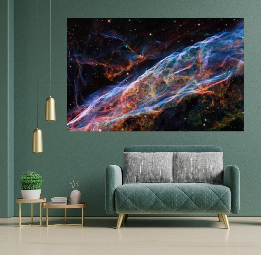 Veil Nebula Canvas Art Print, Space Galaxy Poster, Kids Room Decor - Etsy