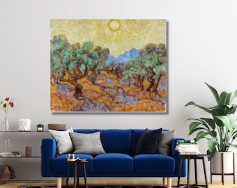Vincent van Goghs Olivenbäume – Berühmtes Landschaftsgemälde, Kunstdruck, Van-Gogh-Druck, Vintage-Gemälde, Kunstdruck, Van-Gogh-Poster