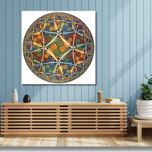 Escher Canvas Art Print: Modern Abstract Relativity Home Decor