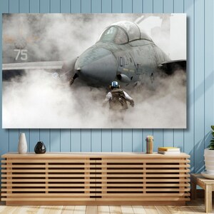 F-14 Military Plane Pattern Poster,F-14 Tomcat Fighter Jet Canvas Wall Art,Combat Aircraft Pattern Canvas,Home Order Products Wall Art, F-14