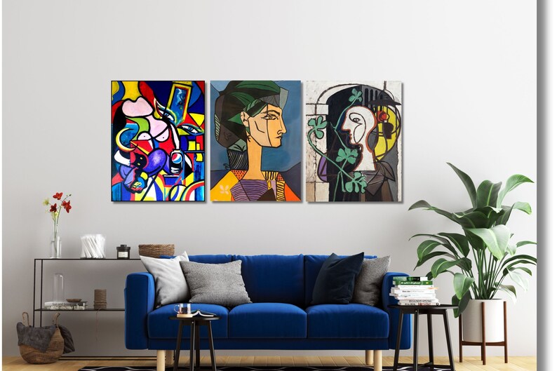 Pablo Picasso Set of 3 Prints, Pablo Picasso Canvas Wall Art Poster