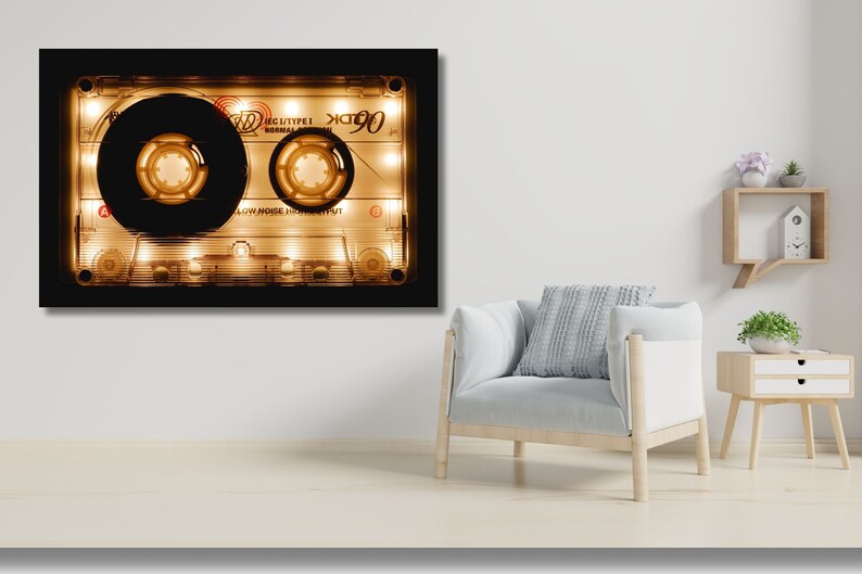 Cassette Tape Canvas Wall Art, Musical Memories Decorate Your Space