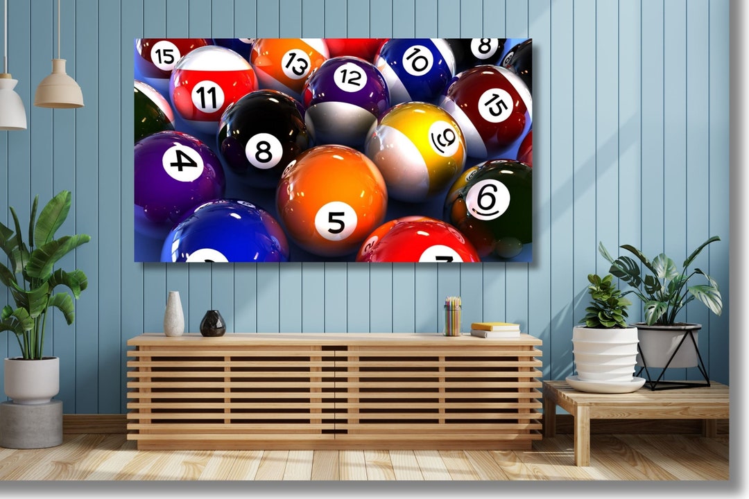 Billiard Balls Poster/canvas Wall Art,billiards Wall Art,billiard Balls