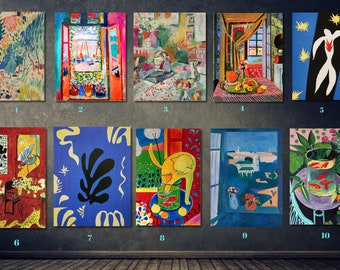 Custom Set of 3 Henri Matisse Wall Art,Create Your Own Canvas Set,Choose 3 of from Matisse's 20 Artworks, Leave a Message,We will Produce it