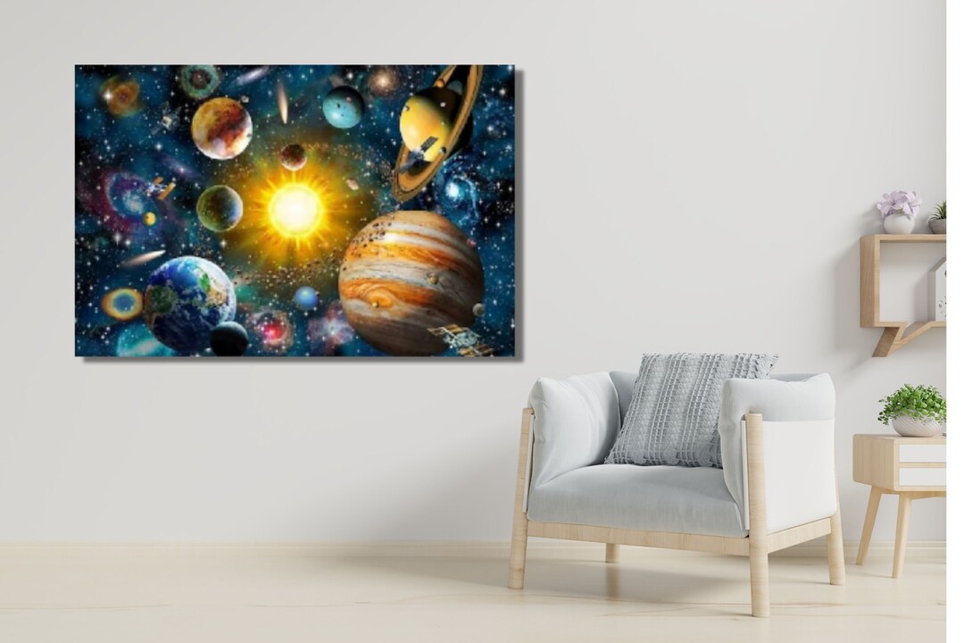 Amazing Solar System Outer Space Canvas Wall Art Design Poster Print ...