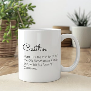 Meaning of your name Custom Coffee Mug, Personalized Mug, Make Your Own Mug, Christmas Gift, Birthday Gift, Special Event, Special Message