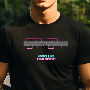 Iconic Song Drummer Shirt, Looks like teen spirit, Drummer Gift, Drumming t-shirt