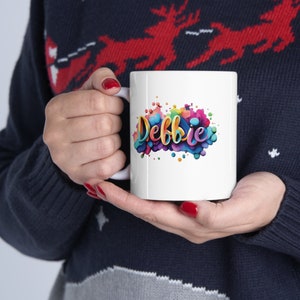 Custom Color Splash Coffee Mug, Personalized Mug, Make Your Own Mug