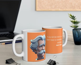 NEW! Inspirational Quote Mug | Heroes Series | Mark Twain (Ceramic 11oz)