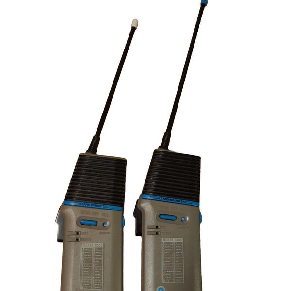 GE Starcode 11 Walkie Talkies 49 MHz Gray Blue Vintage Tested Works