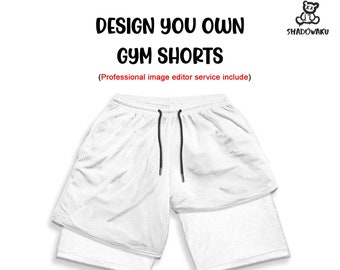 Individuell angefertigte Gym Mesh Shorts mit deinem Anime, Bild, Zeichnung oder anderem Print design | Bestseller Herren Damen Sportbekleidung