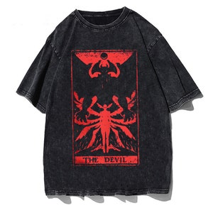 Devil Tarot Satanic Graphic Tee | Gothic Grunge Clothing