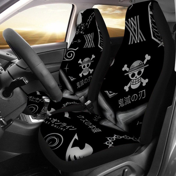 Anime Goth Car Seat Cover | subtle anime Merch | Goth Car Accessories