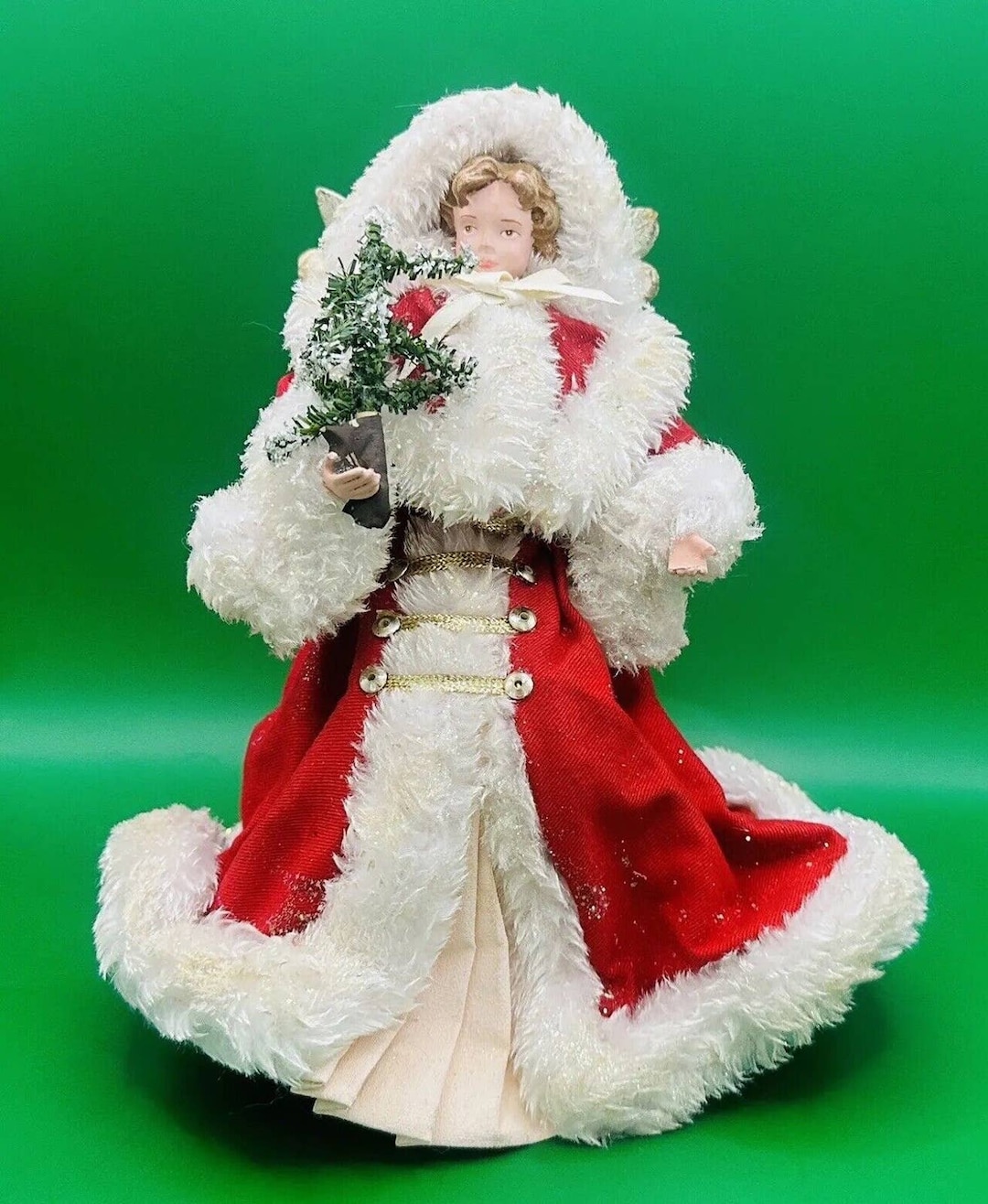 Vintage Christmas Tree Angel Tree Topper Etsy