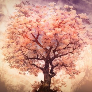 Sakura giapponese premium - Cherry Blossom Watercolor Clipart - 8 JPG di qualità ad alta definizione, Download digitale