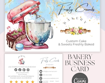 Bakery Business Card | Bakery Template | Editable Template | Editable Small Business | Virtual Assistant