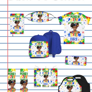 Autism BTS Customs. Canva Editable Template. Back to School Mockup ...