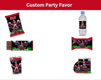 Editable Football Party Favor Template | Canva Printable Bundle (Digital Download)
